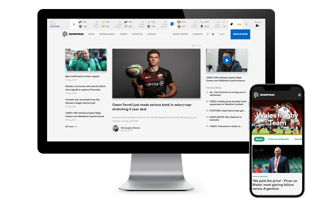 RugbyPass website